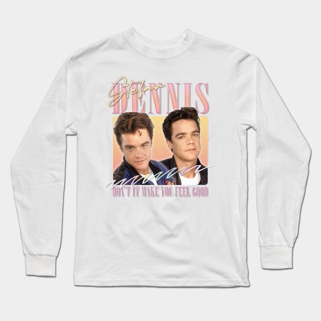 Stefan Dennis - 80s Aesthetic Fan Art Long Sleeve T-Shirt by DankFutura